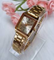 นาฬิกา Casio รุ่น LTP-V007G-9E นาฬิกาข้อมือ ผู้หญิง สายสแตนเลส สีทอง - ของแท้ 100% รับประกันสินค้า 1 ปีเต็ม