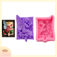 ? LECHU? New Fairy Angel Flower 3D เรซิ่นแม่พิมพ์ซิลิโคนแม่พิมพ์ DIY handmade SOAP Mold