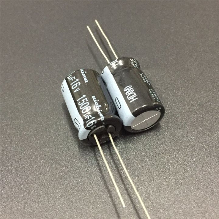 50pcs-1500uf-16v-nichicon-hd-series-12-5x20mm-super-low-impedance-16v1500uf-aluminum-electrolytic-capacitor