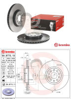 09 9772 11 จานเบรค ล้อ F (ยี่ห้อ BREMBO) รุ่น HC AUDI Q3 2.0 TFSI, TT 2.0 TFSI ปี2006-&amp;gt;