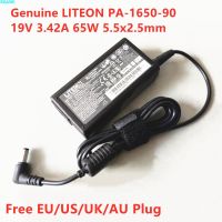 LITEON PA-1650-90แดปเตอร์แหล่งกระจายไฟ AC PA-1650-91 19V 3.42A 65W ของแท้สำหรับ A80-122ดาวเทียม PA-1650-02 Charger Laptop