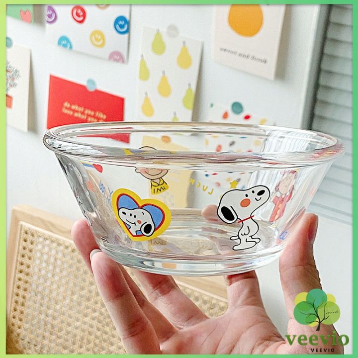 veevio-ชามแก้ว-และ-ถ้วยน้ำมีหูจับ-ลายการ์ตูนน่ารักๆ-tableware