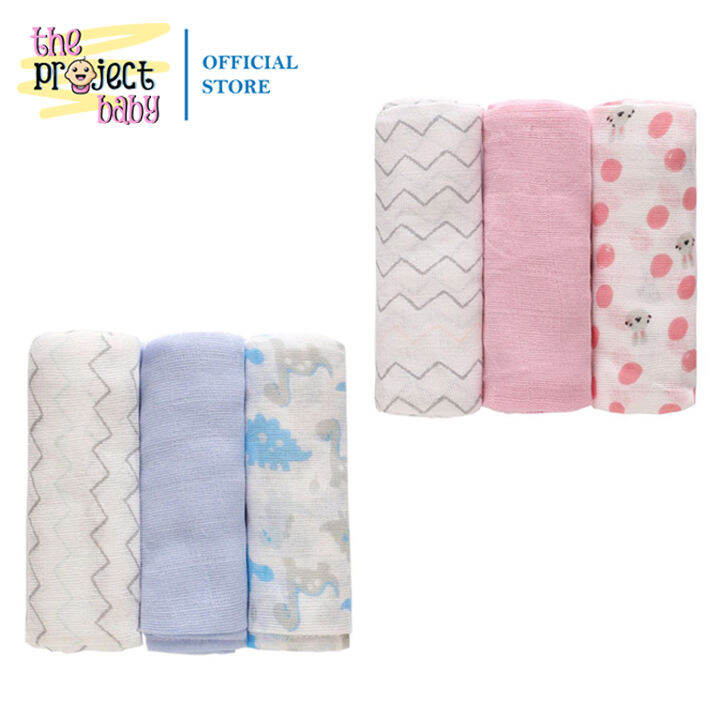 3pcs Miracle baby Muslin Diaper Cloth Organic Cotton nappy gauze liner
