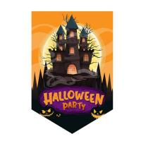 Halloween Garden Banner Castle Pattern Flag Halloween Porch Flag 11x17 Inch No Flagpole Wind Rope Flag Spooky Happy Halloween Flag For Yard qualified