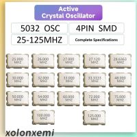 5pcs SMD 5032 Active Crystal Oscillator OSC 4Pin 25MHZ 27MHZ 30MHZ 33MHZ 40MHZ 48MHZ 72MHZ 50MHZ 125MHZ 5032 5 * 3.2 3.2X5.0MM