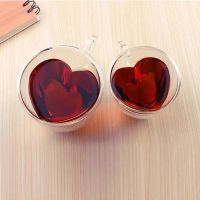 【CW】ﺴ  Glass Mug Cup Wall Drinking Juice Glasses Resistant Drinkware Set