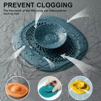 Bathroom Floor Drain Cover Press-type Washbasin Drain Hair Catcher Anti Clogging Bath Stopper Plug Kitchen Sink Strainer Filter