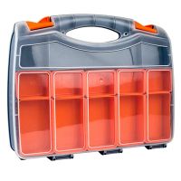 31-Compartment Double Sided Organizer, Tool Box with Impact Resistant Polymer and Removable Plastic Dividers