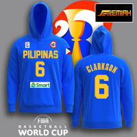 FIBA GILAS PILIPINAS CLARKSON บาสเกตบอลสีน้ำเงิน Hoodie แจ็คเก็ต