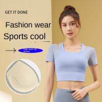 Lulu Thin Mesh Quick Dried Sports Short Sleeve T-shirt Nude Breathable Yoga Top D032