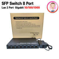 [สินค้าพร้อมส่ง จากไทย] Fiber Optic SFP Switch 8 Port  Port Lan แบบ 10/100/1000 2 Port สำหรับเชื่อมต่อสายแลน