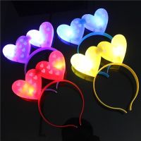 Light-Up Love Heart Headband Blinking LED Flashing Hairband Hair Glow Party Cosplay Wedding Birthday Festival Christmas
