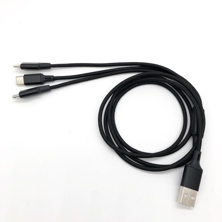 2a-high-quality-3-in-1-usb-cable-nylon-ided-data-lines-micro-usb-lightning-type-c