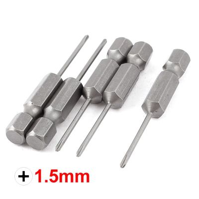 5pcs 1/4" Hex Shank 1.5mm Tip Magnetic Cross Head PH000 Electric Screwdriver Bit Phillips Screwdriver Bits 50mm Long Hand Tools Screw Nut Drivers