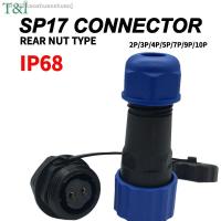 ✚ↂ☜ SP17 Waterproof Aviation Connector with Screw LockingIP68 Rating plug Socket 2/3/4/5/7/9/10 Pin Options for Secure Connections