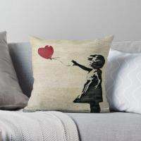 [HOT SHXLLOWWQWH 522] Banksy 39;S Girl With A Red Balloon Iii Printing Throw Pillow Cover Anime Fashion Decor Hotel Throw Bed Pillows ไม่รวม