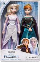 Disney Frozen 2 Queen Anna &amp; Snow Queen Elsa Doll 2-Pack ดิสนีย์โฟรเซ่น2สมเด็จพระราชินีแอนนา &amp; ตุ๊กตาราชินีหิมะเอลซา2แพ็ค