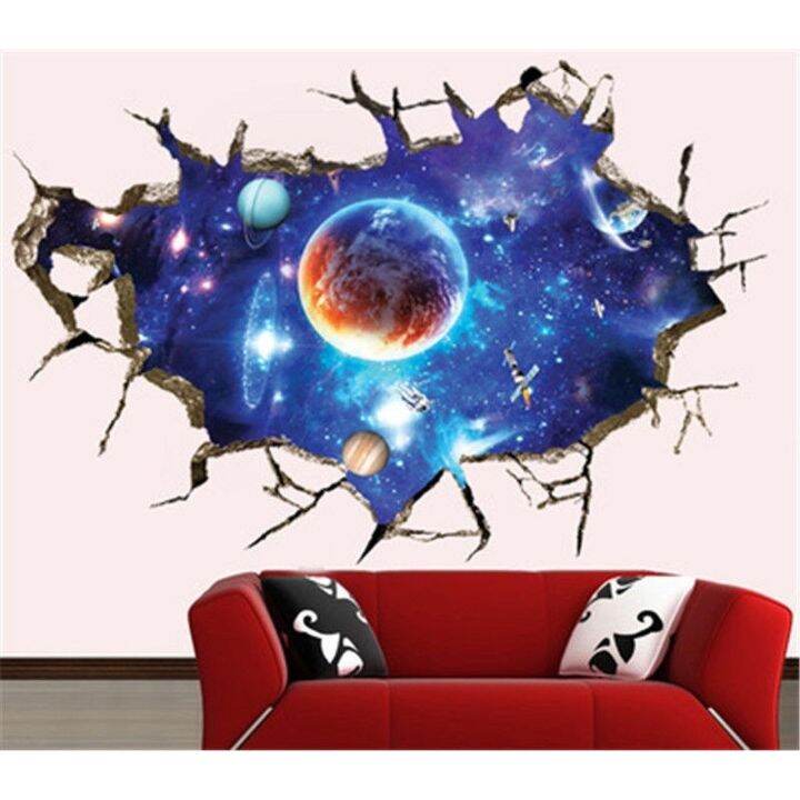 3d-wall-sticker-3d-star-star-star-decal-3d-dynamic-wall-sticker-3d-wall-sticker-3d-broken-wall-space-planet-sticker-bedroom-sticker-living-room-sticker-ceiling-decoration-sticker-home-decoration-stick