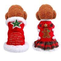 【cw】 New Year Petfor Small Dogs CatsPuppyClothes Skirt Shih Tzu Yorkshire DressesCostume Ropa para perro