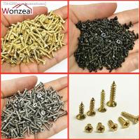 ✆◕ 100pcs/pack M2 M2.5 M3 Steel Mini Micro Small Phillips Flat Head Cross Round Pan Head Self-tapping Screws Wood Furniture Screws