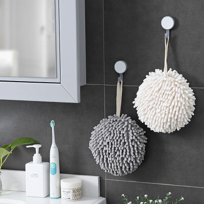 Quick-dry Spherical Towels Kitchen Hanging Quick-Drying Cleaning Cloths Soft Thickened Chenille Fabrics Bathroom Accessories New