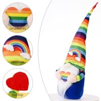 【CW】 New Year 2022 Christmas Santa Plush Rainbow Toys Doll Christmas Ornaments Party Decoration Christmas Gift For Kids