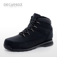 DECARSDZ Men Boots Durable Outsole 2023 New Outdoor Comfy Walking Men Shoes Short Plush Warm Snow Boots Water Proof Winter Boots