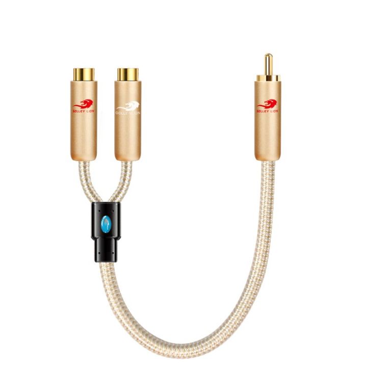 audiophile-สายแปลง25เซนติเมตรอาร์ซีเอ-phono-หญิงคู่อาร์ซีเอ-phono-s-plitter-สำหรับซับวูฟเฟอร์ป้องกันสายสัญญาณเสียง