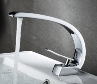 Unique design C shape plating sink bathroom faucet hot and cold water modern bathroom faucet