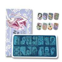 BeautyBigbang 1 PC 6*12 ซม.สี่เหลี่ยมผืนผ้าหนุ่มสาว Nail Art Stamping แผ่น XL-025