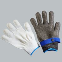 1pc Working Gloves Cut Resistant Hand Protector Metal Mesh Wear-resistant for Labor Gardening