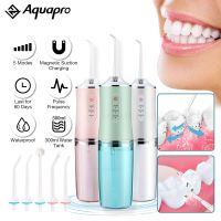 ZZOOI Oral Irrigator 3 Mode USB Rechargeable Dental Water Flosser Waterproof Dental Water Jet 6 Tips 240ML Water Tank Teeth Cleaner