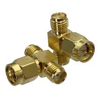 Adapter SMA male plug to 2x SMA female jack T Splitter RF COAXIAL Connector Wire Terminals 50ohm