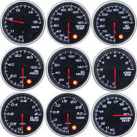 2"; 52mm 7 Colors LED Dual Display Tachometer Turbo Boost Water Temp Oil Pressure Gauge Voltmeter Air fuel Ratio EGT Car Meter