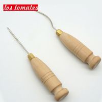 Shoes hook cone looper straight needle diy tool bags tools wooden handle steel Awl Sewing exchange needle Canvas Leather