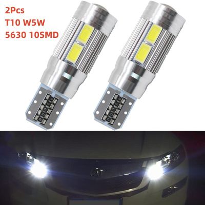 【CW】2Pc W5W T10 LED Canbus No error 12V 6000K 5630 10 SMD Car 5W5 LED Bulb Clearance Wedge Side Turn Singal Light Super Bright White