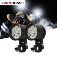 1PCS 2PCS Motorcycle Spotlights Light Motorbike 6000k White Super Bright 6 LED 60W Lamp for Motorcycle Dirt SUV UTV ATV Tractor