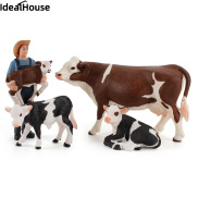 IDealHouse Fast Delivery 4pcs Realistic Farm Animals Action Figures