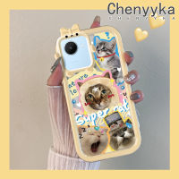 เคส Chenyyka สำหรับ Realme C30 C30s Narzo 50i Prime Case แฟชั่น Super Cat สีสันสดใสน่ารัก Little Monster เลนส์กล้องถ่ายรูปแบบนิ่มซิลิโคนเคสใสกันกระแทกแบบใสง่ายป้องกัน