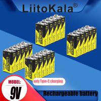 ncsr09 20PCS LiitoKala USB 9 Volt li-ion Rechargeable Battery 6F22 1100mAh 9V Li-ion Battery for RC Helicopter Model Microphone Toy