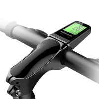 Wireless Bike Stem Computer Multi Functional LCD Screen Cycling Computer Mountain Bike Accessories Handlebar Speedometer IP65 Waterproof Odometer Cycling Measurable Temperature Stopwatch