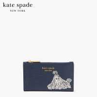 KATE SPADE NEW YORK SHAGGY EMBOSSED SMALL SLIM BIFOLD WALLET KB207 กระเป๋าสตางค์