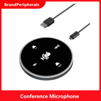 Desktop USB Conference Speakerphone Microphone Built-in Speaker 360° Omnidirectional PC Computer Condenser Mic Plug &amp; Play