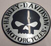 Pate Harley Dividson หัวกระโหลก ดำเงิน