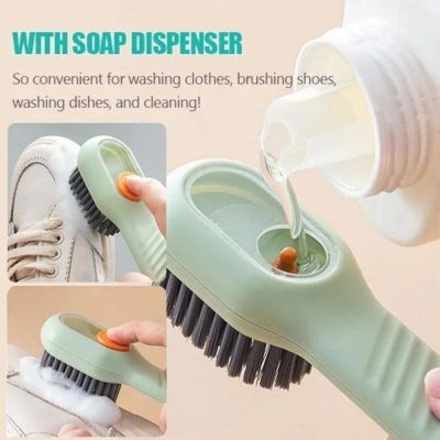 Shoe Brush Automatic Liquid Discharge Multifunction Deep Cleaning Soft Bristles for Household Laundry Kitchen Cleaning Brush