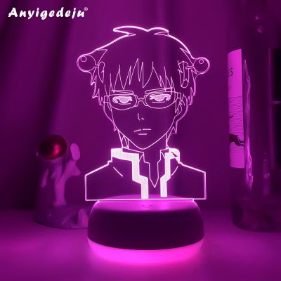 Anime Light The Disastrous Life of Saiki K Led Night Light Colorful Nightlight Anime Gift 3d Lamp Saiki K for Bedroom Decoration