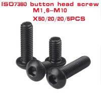 ✁ 2-50PCS ISO7380 grade 10.9 balck button head screw M1.6 M2 M2.5 M3 M4 M5 M6 m8 M10 Round Mushroom Hexagon Socket Head Screw