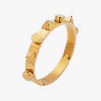 Enfashion Pyramid Cuff celet Manchette Armband Gold color Punk Spike Bangle celet For Women celets Bangles Pulseiras