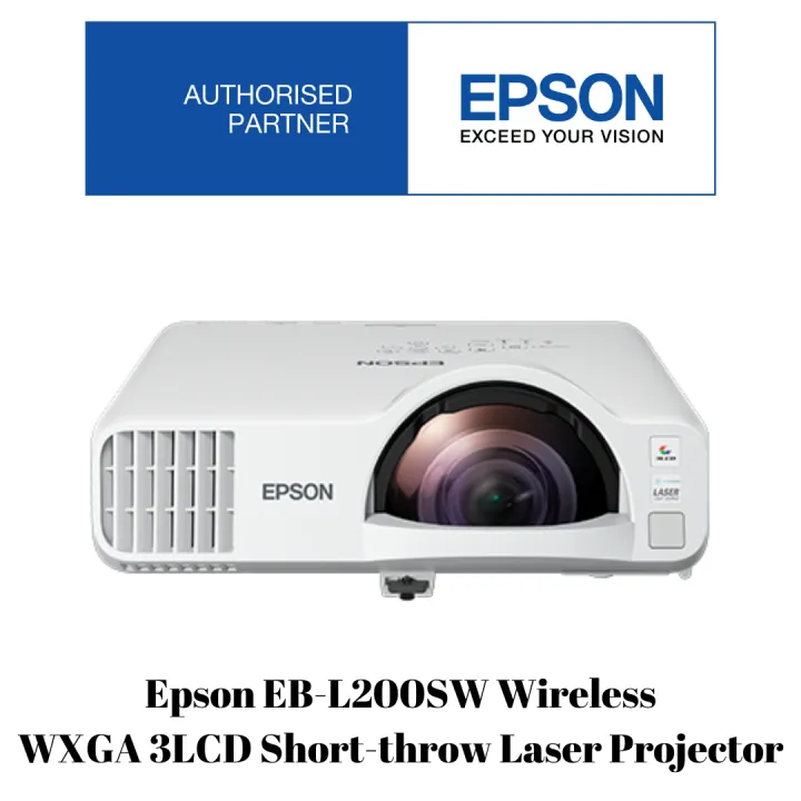 エプソン ビジネスプロジェクター 単焦点デスクトップモデル レーザー光源 WXGA 3800lm EB-L200SW - 3