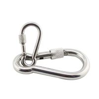 （AT）2 Pcs Multifunctional 304SpringCarabiner Quick Link Lock Ringsnap กุญแจมือ Chain Fastener Hook